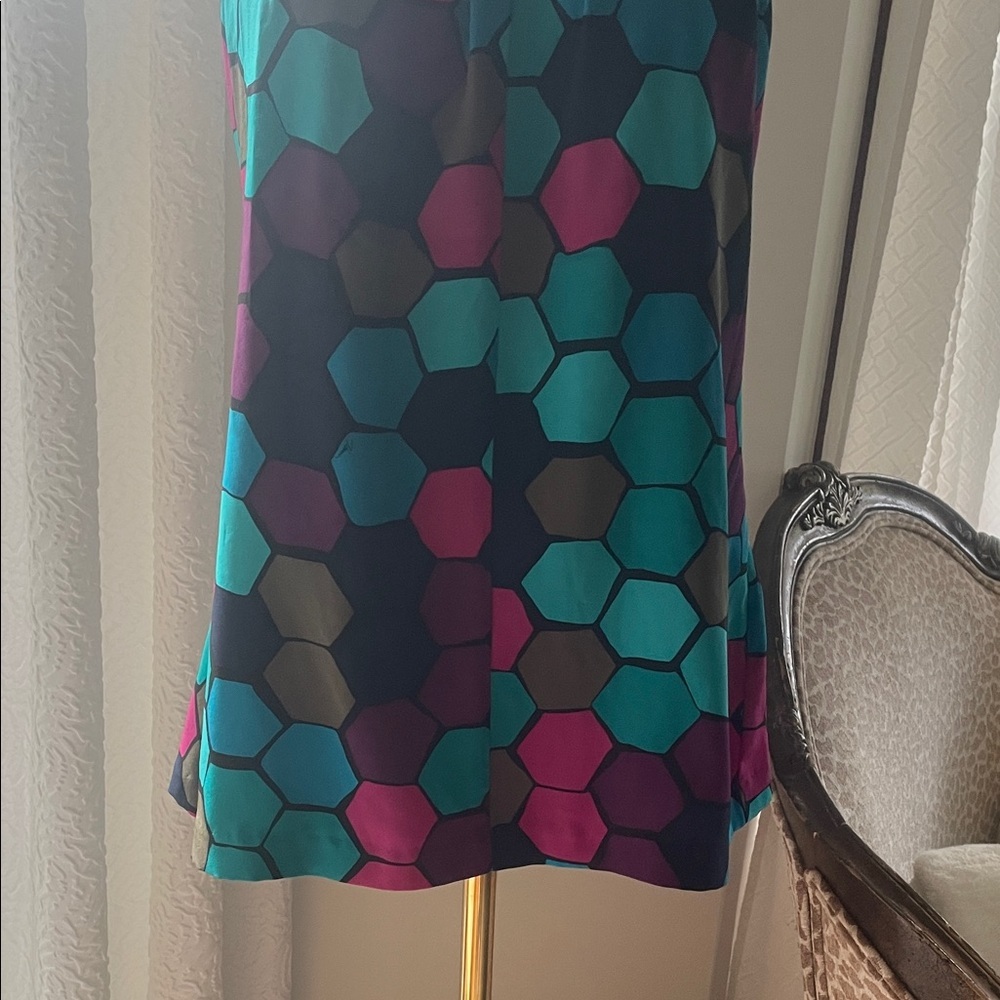 Trina Turk Multicolor Halter Neck Women Top 12 Silk - Picture 3 of 10
